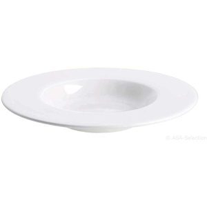 Paragourmet -  Asa Suppenteller M Fahne Atable D 25 Cm 1957013 Vorteilsset Beinhaltet 2 X Den Genannten Artikel Und Set Mit 4 Ekm Living Edelstahl Strohhalme