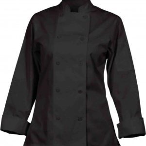 Paragourmet -  Chef Works CWLJ BLK Marbella Women S Executive Chef Coat Black 168739 Medium[1]