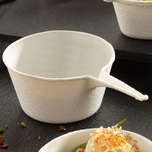 Paragourmet -  Sugarcane Pulp Casserole Eskoffie Sauce Pot Biobased Biodegradeable Compostable Natural Disposable Solia France Vo57020 Large1