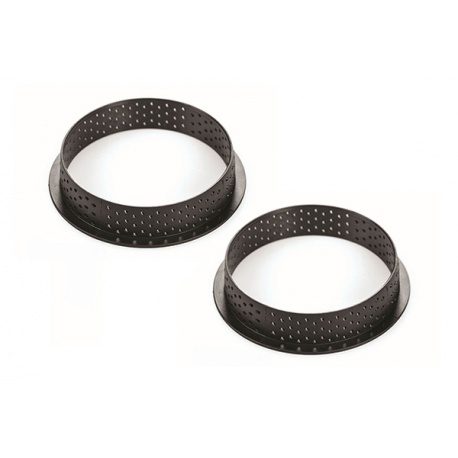 Paragourmet -  Silikomart 52244200165 Silikomart Professional Tarte Ring 150 Mm Set Of 2 Rings Black Round Tart Ring[1]