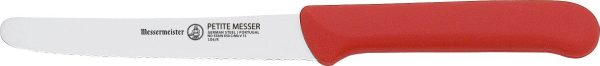 Paragourmet -  Messermeister Red Petite Messer 4 5 Serrated Tomato Knife With Matching Sheath 106R